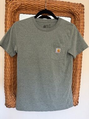 Carhartt Pocket Tee in Heather Sage Green
